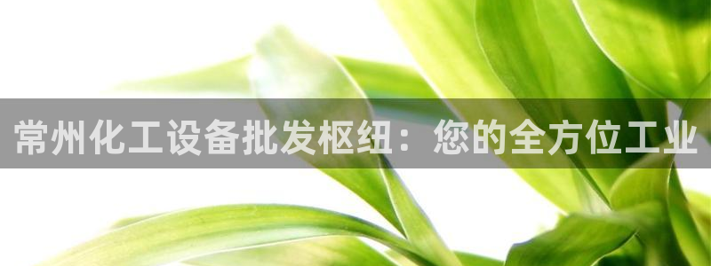 天辰平台链接怎么打开：常州化工设备批发枢纽：您的全
