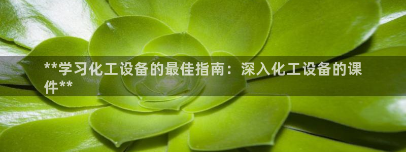天辰平台怎么样赚钱：**学习化工设备的最佳指南：深