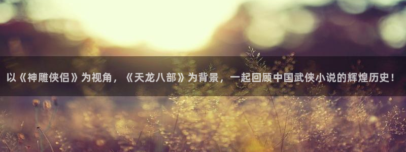 神马影院若你安好便是晴天：以《神雕侠侣》为视角，《天龙八部》为背景，一起回顾中国武侠小说的辉煌历史！